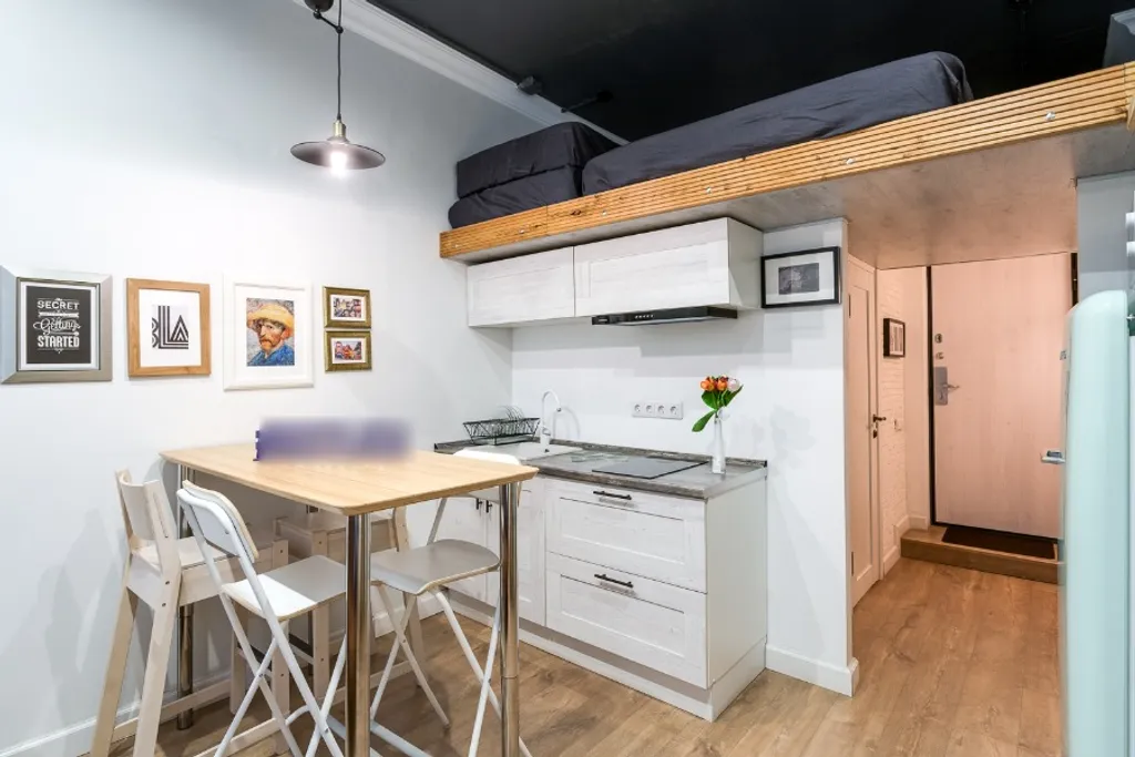 Квартира Квартира Двухуровневая стильная кухня в Дизайнерском стиле — Москва