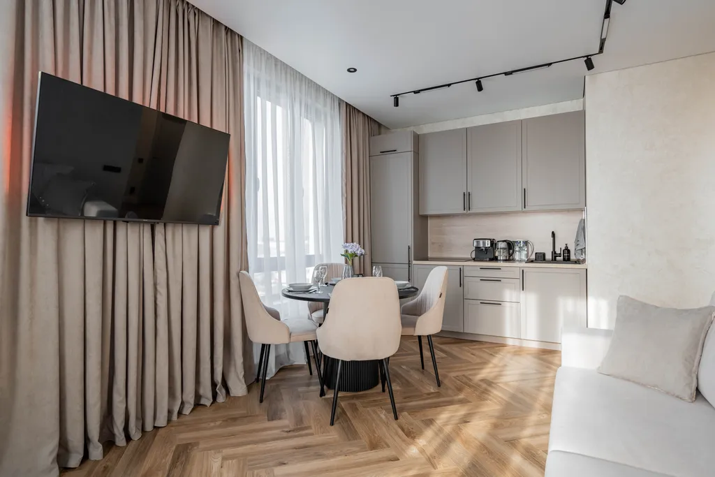 Апартаменты с видом на Кремль у аквапарка с парковкой