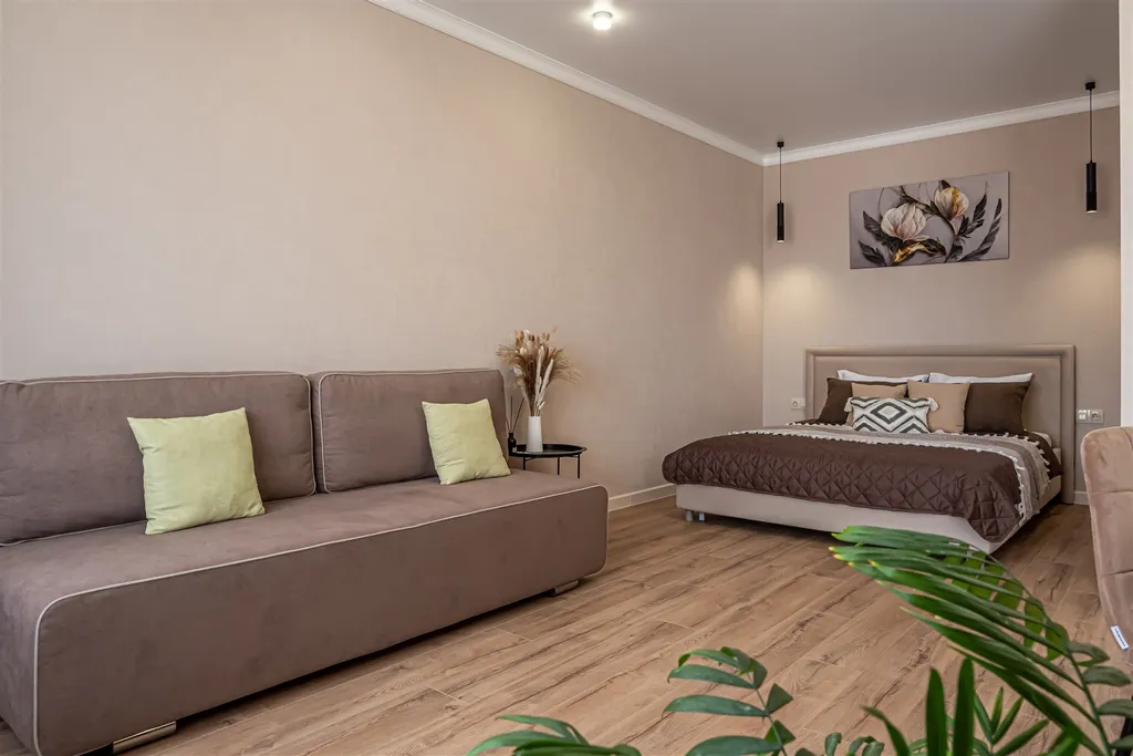 Новая уютная квартира с видом на фонтан