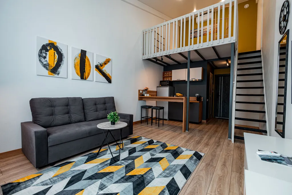 Квартира Студия с кухней в гостинице Barn House Guest в 20 км. от Экспофорума — Коммунар