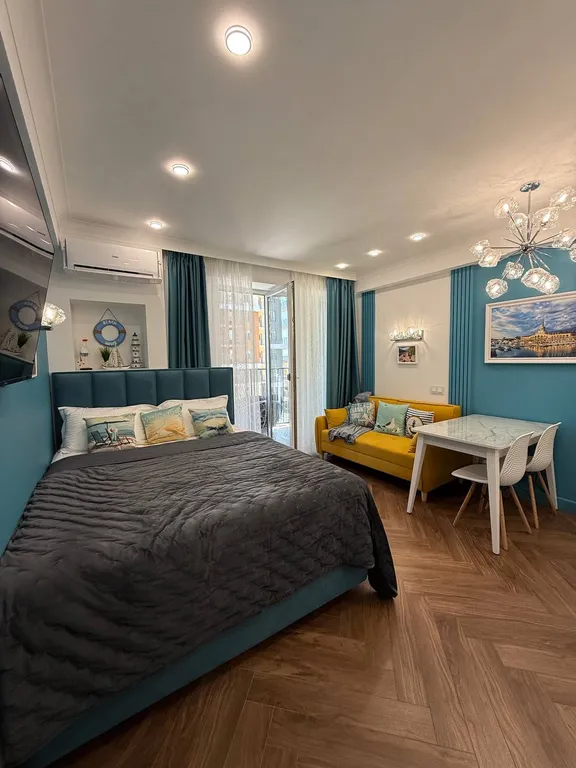 Морская симфония - уютная студия с видом на море и открытым бассейном