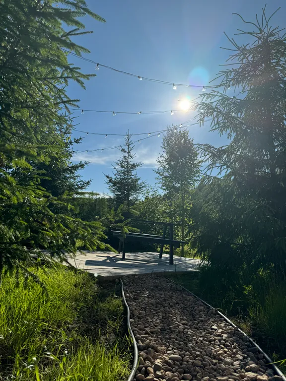 Атмосферный домик с баней на дровах и купелью