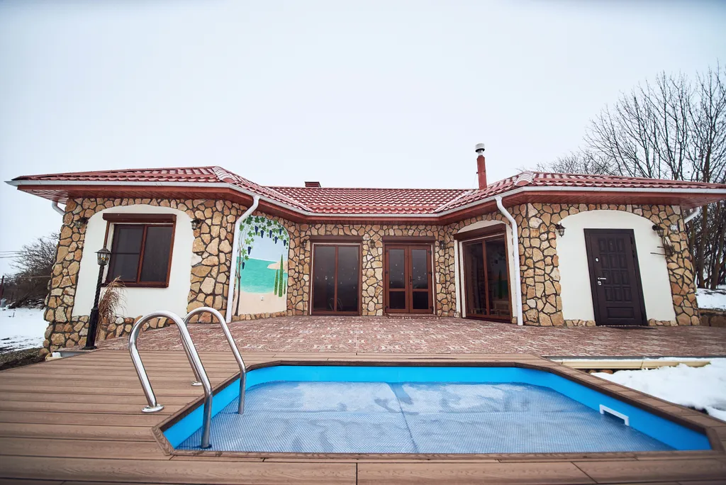 Вилла Lindens Ekopark с видом на гору Стрижамент