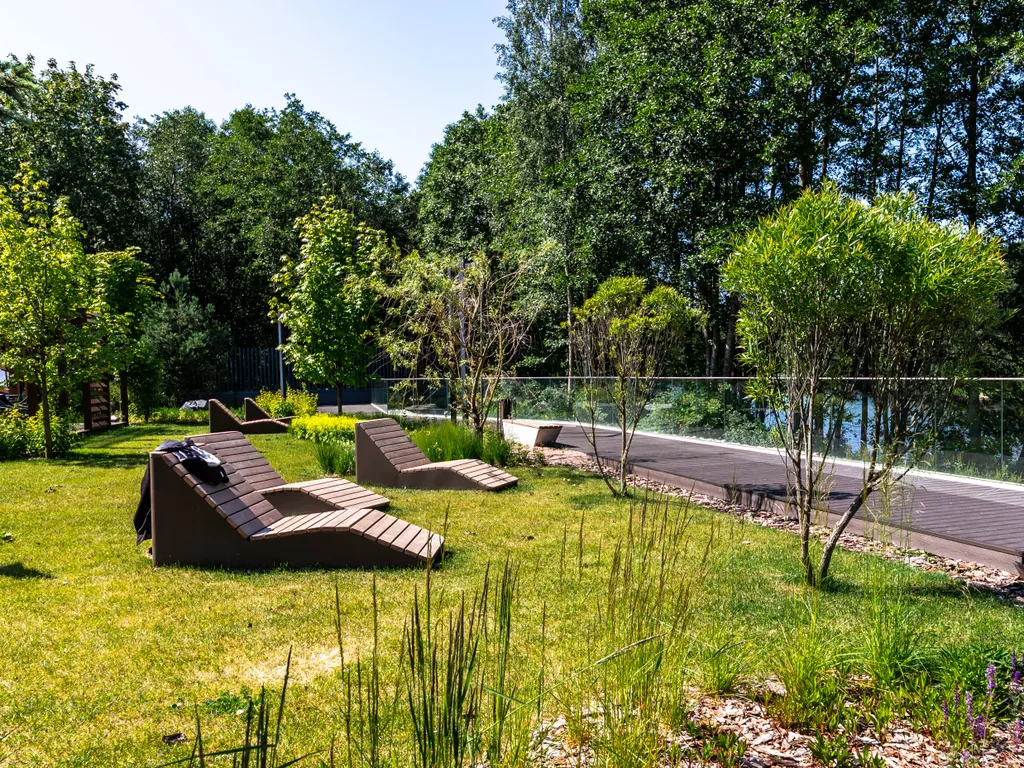 Апарт Aquamarine Resort в доме с бассейном и сауной возле залива