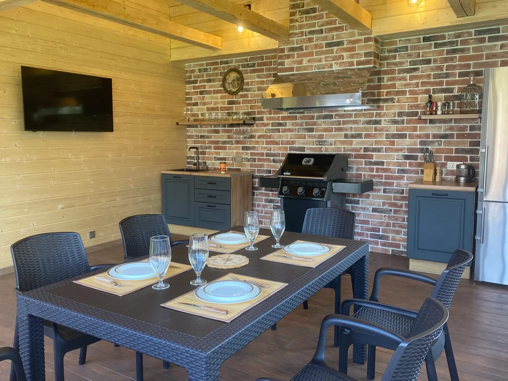 Коттедж с сауной и зоной BBQ