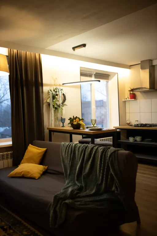 Современная студия с видом на гору в 2х минутах от Онежского озера