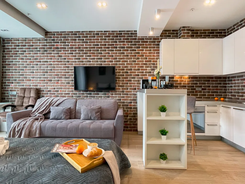 Квартира Улучшенные Loft видовые апартаменты метро ЦСКА 3 мин — Москва