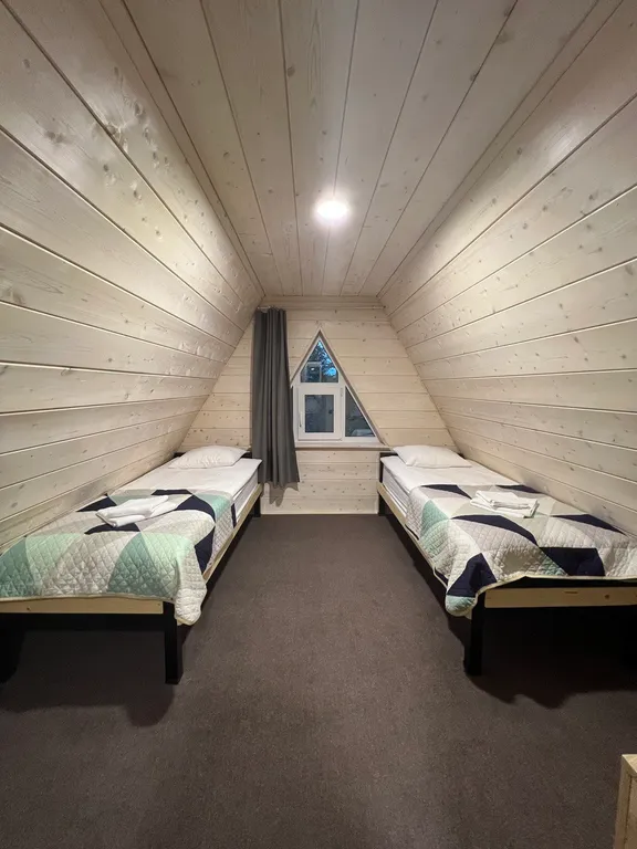 Коттедж aframe на 6 персон с купелью и баней на дровах