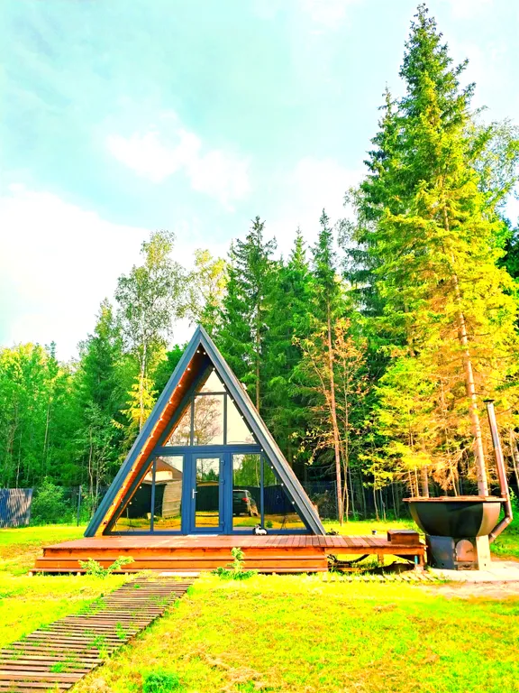 Коттедж А-фрейм с чаном у леса — аренда посуточно в Фрязино