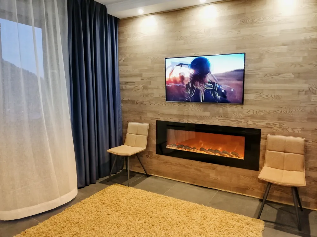 Квартира Люкс с панорамным окном и электрокамином — аренда посуточно в Листвянка (Байкал)