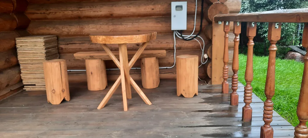 Новый деревянный дом в живописном месте