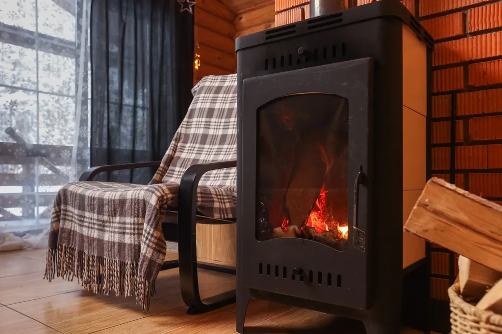 Бревенчатый дом в парковой зоне