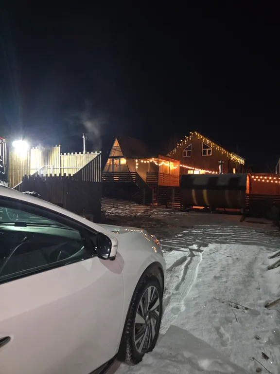 Домик А-фрэйм с баней