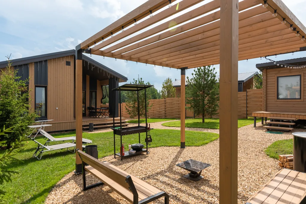 Skandi Белка загородный дом у пруда в подмосковье