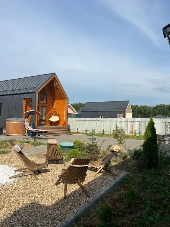 Коттедж Коттедж Комфортабельный барнхаус с баней и купелью для отдыха вдали от города — Шишкино