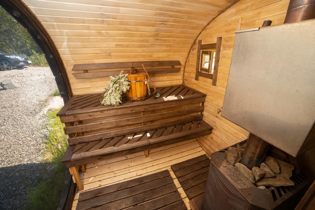 Сказочный дом для отдыха с панорамной банькой на дровах Hygge House