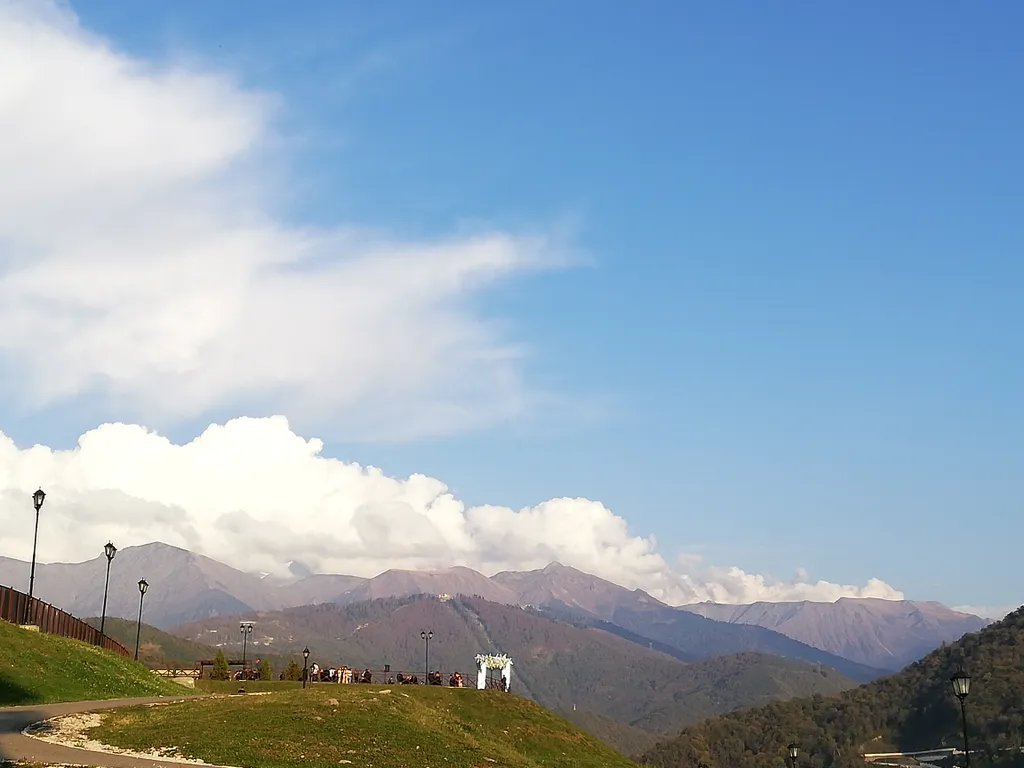 Студия с прекрасным видом на горы