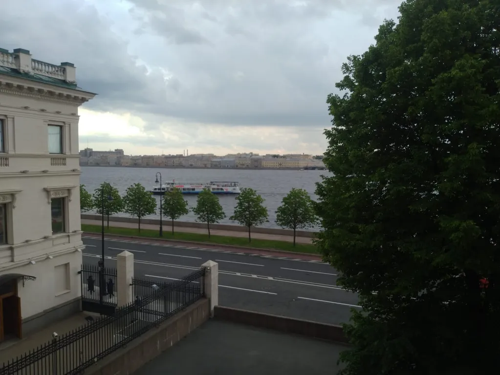 С видом на Неву в центре города