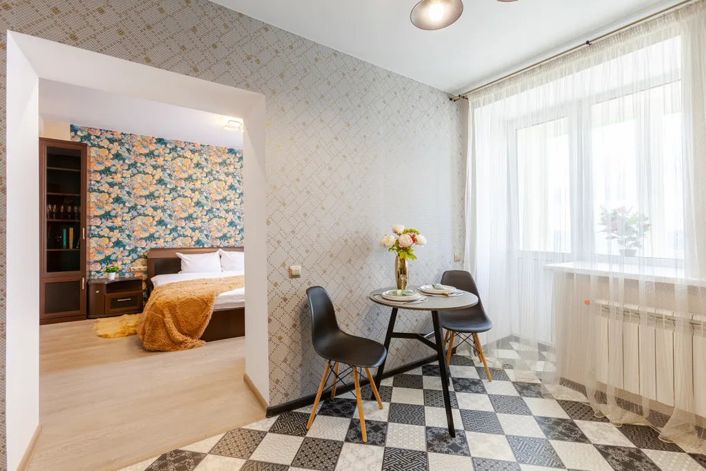 Однокомнатная квартира с видом на Волгу