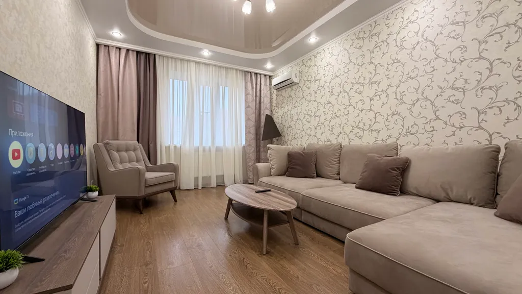 Квартира Уютная двухкомнатная квартира с видом на стадион — Краснодар