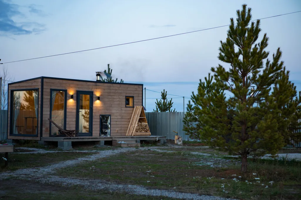 Домик с бассейном с банькой и чаном на дровах