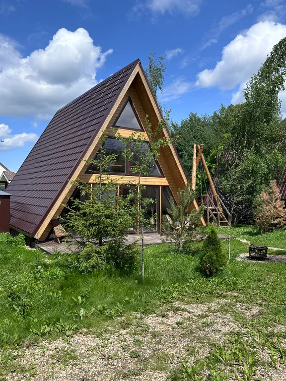 Коттедж Треугольный эко-дом с баней и чаном — Истра