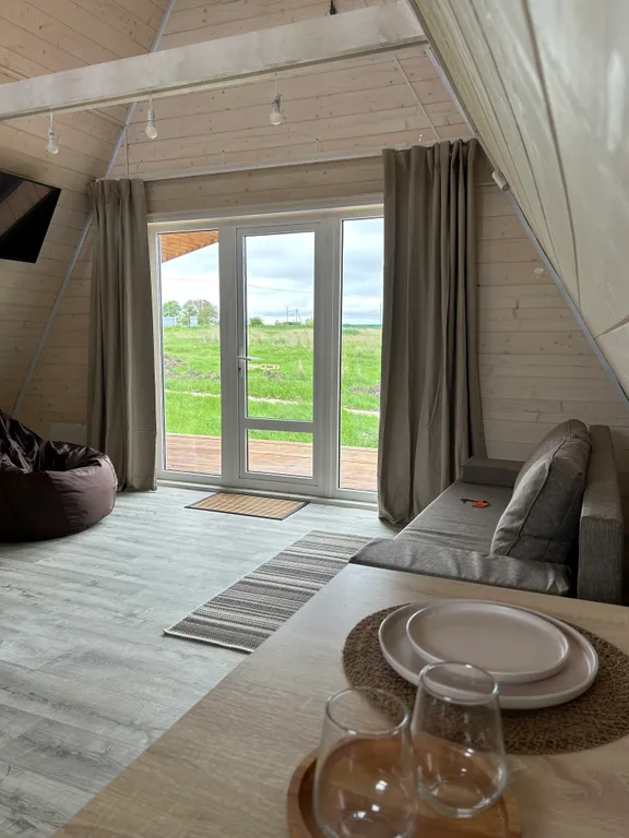 Новый a-frame с видом на море