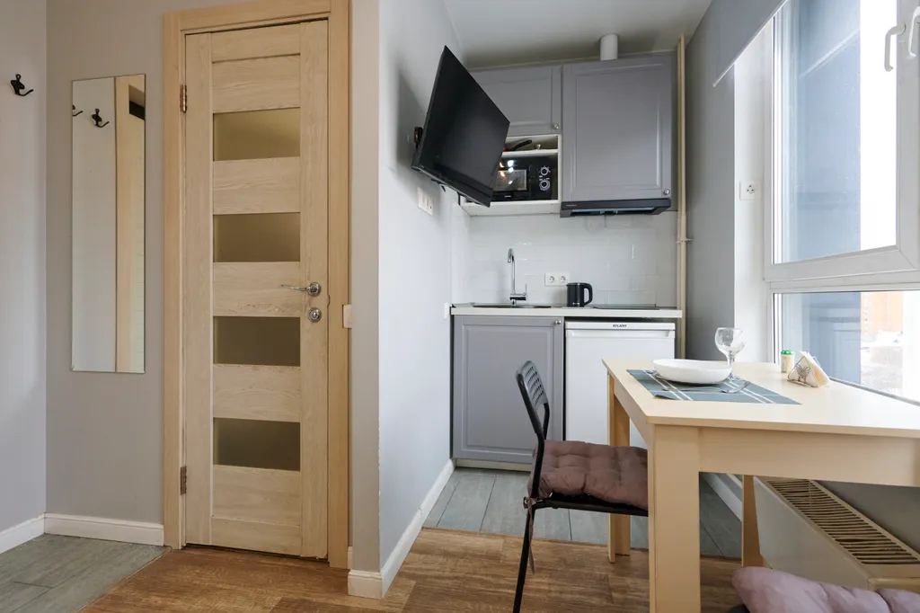 Квартира Квартира Уютная новая студия у метро — Москва