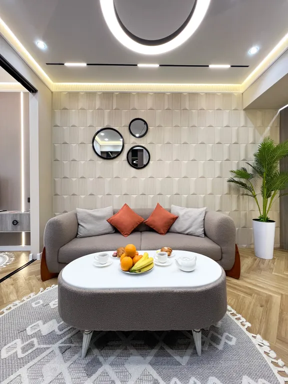 Дизайнерская студия с продуманным интерьером и видом на Ташкент сити