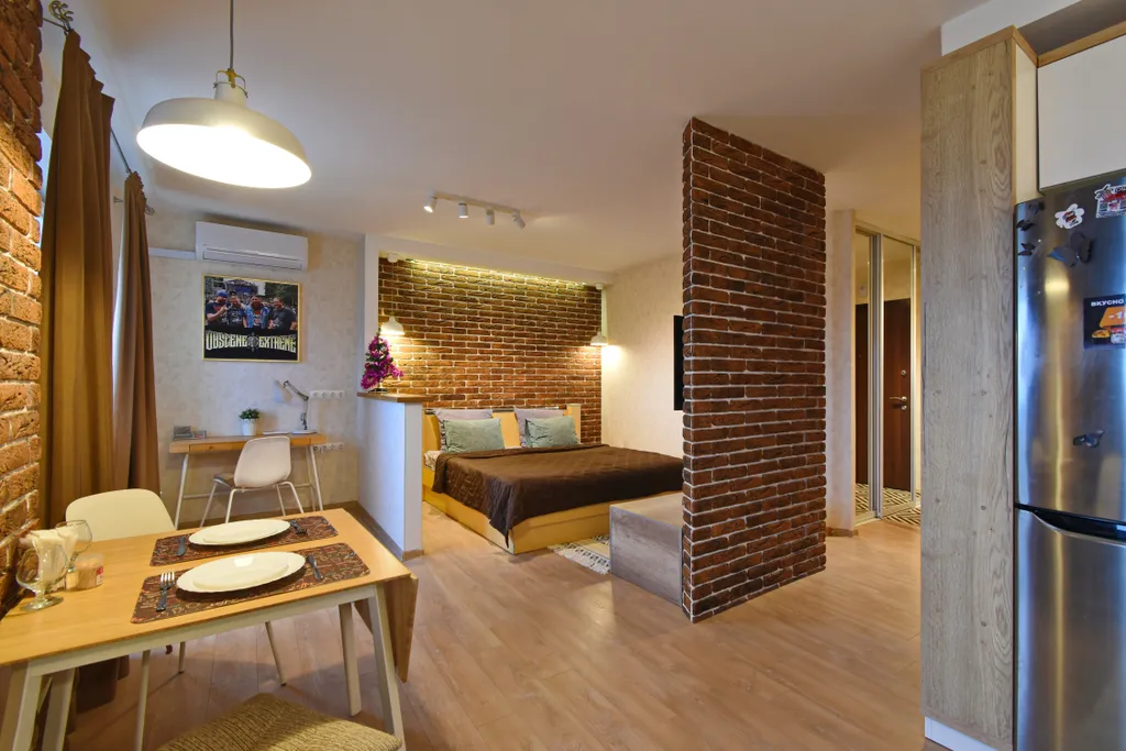 Студия в видом на город