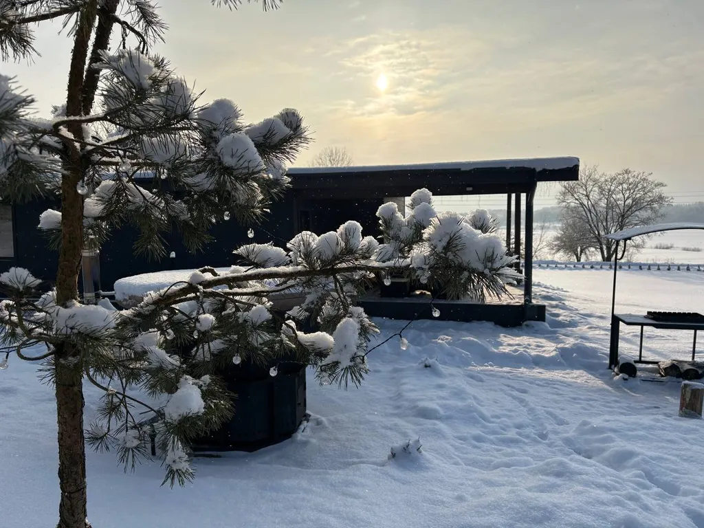 Новый финский дом Finn.Domm | 7км Гродно | Сауна | Чан | BBQ | Лес