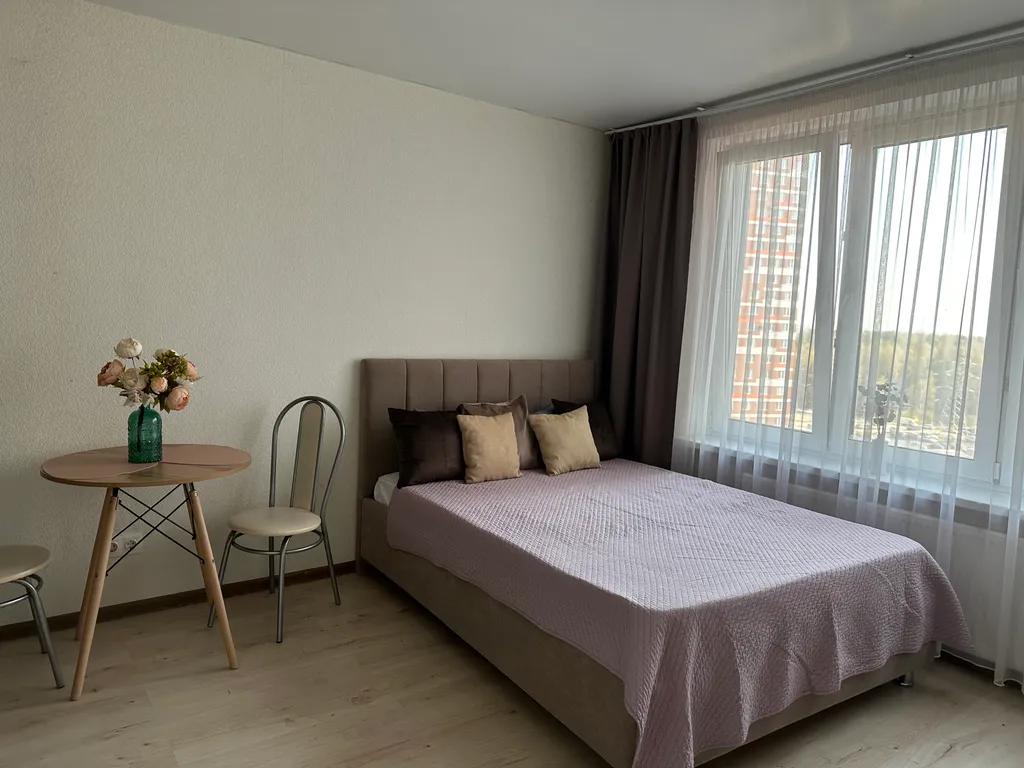 Стильная квартира студия с двуспальной кроватью — аренда посуточно в Балашиха