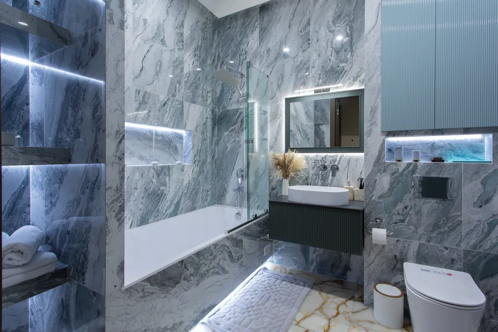 Редкий Пентхаус-формат на 64 этаже, оникс, подсветка, панорамные окна