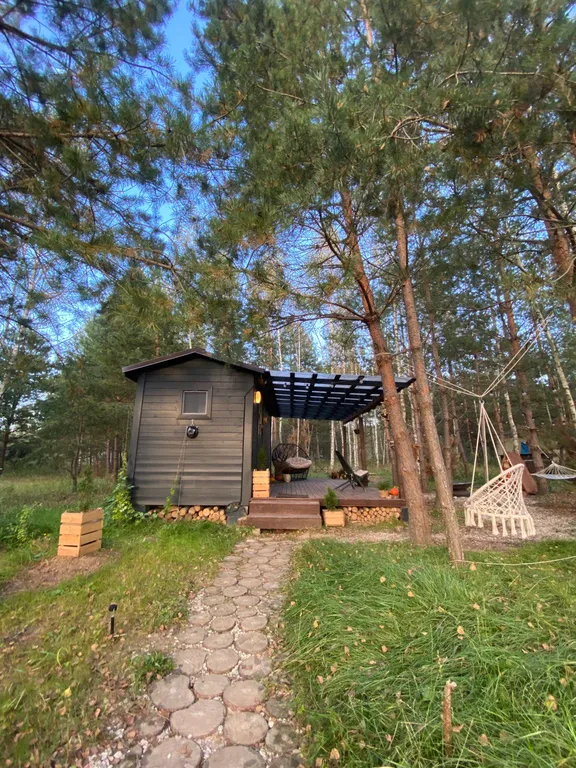 Уютный и теплый мини домик ТиниДача Можжевельник в лесу