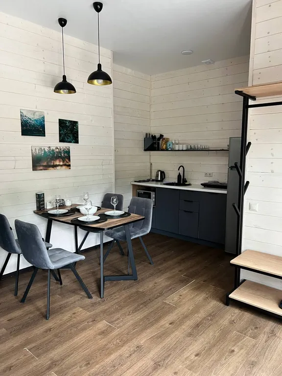 Коттедж Зеркальный дом у детской площадки до 6 человек, с собственной баней — Семеновское