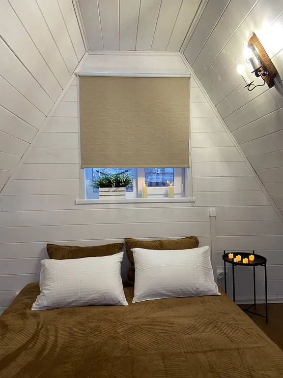 Дом A-frame с баней и чаном