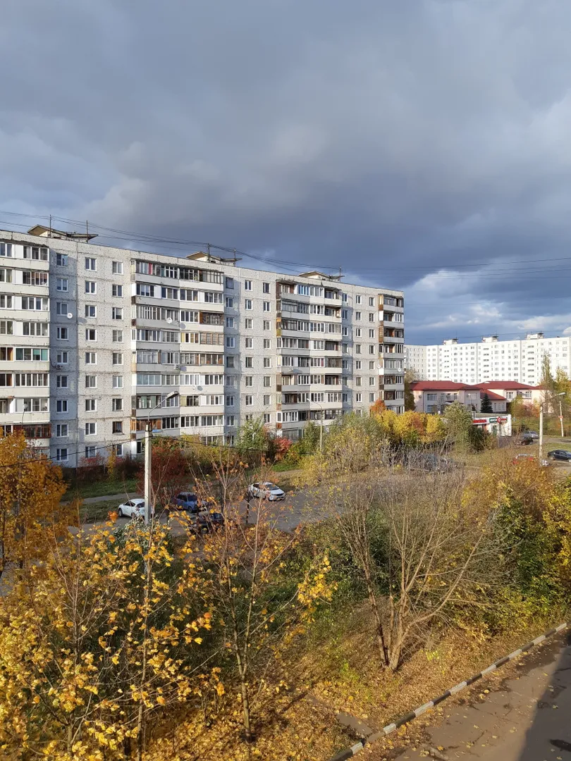 Вид с двух балконов на парк