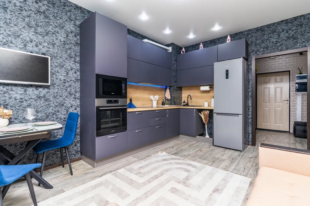 Просторная однокомнатная квартира с кухней гостиной