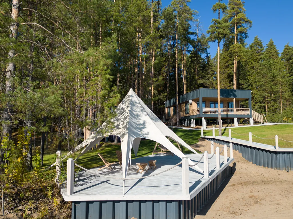 Комфортабельный дом у речного плёса