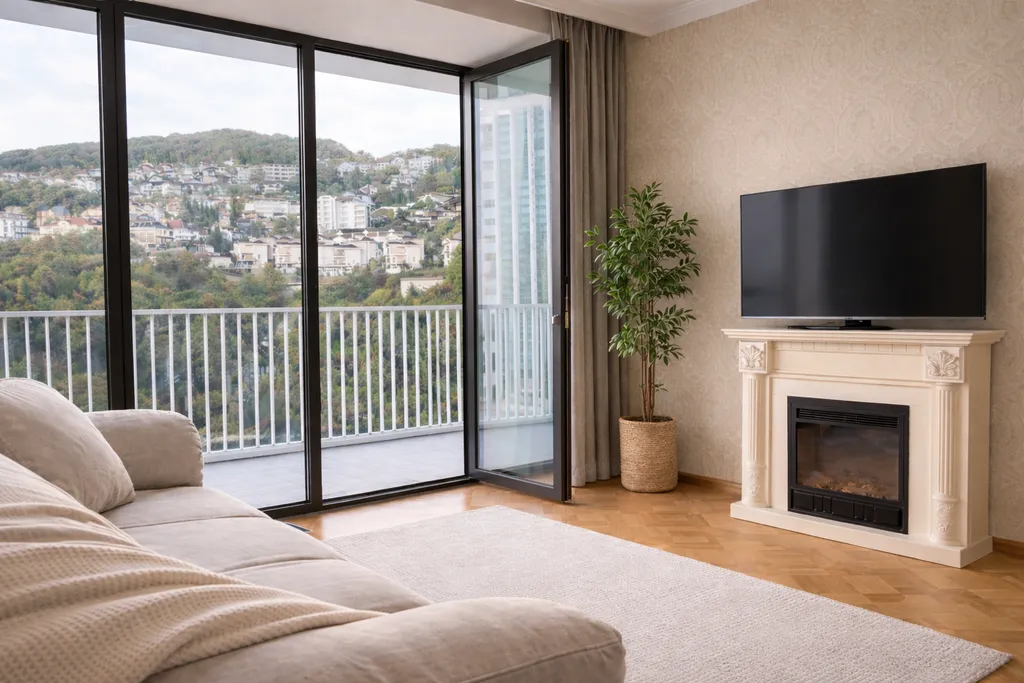 Апартаменты у моря с панорамным видом и террасой