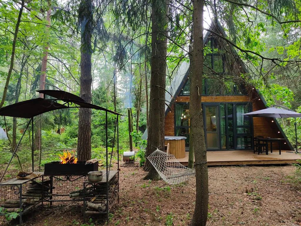 Большой уютный дом в лесу