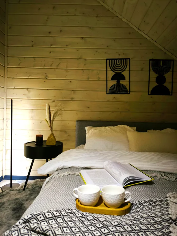 Стильный Барнхаус со вторым светом с видом на сосновый лес