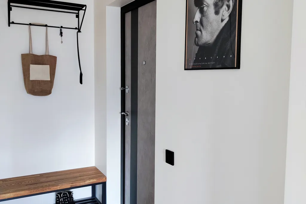 Стильная студия в скандинавском стиле в новом доме в центре города