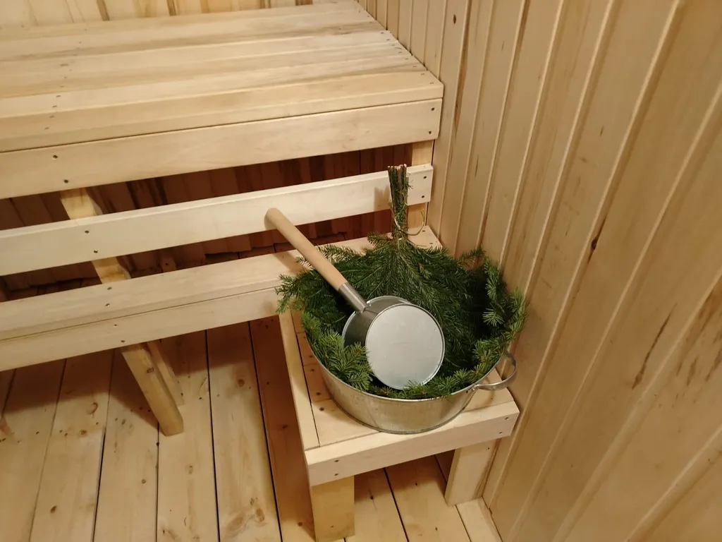 Дом с мангалом и окнами в лес