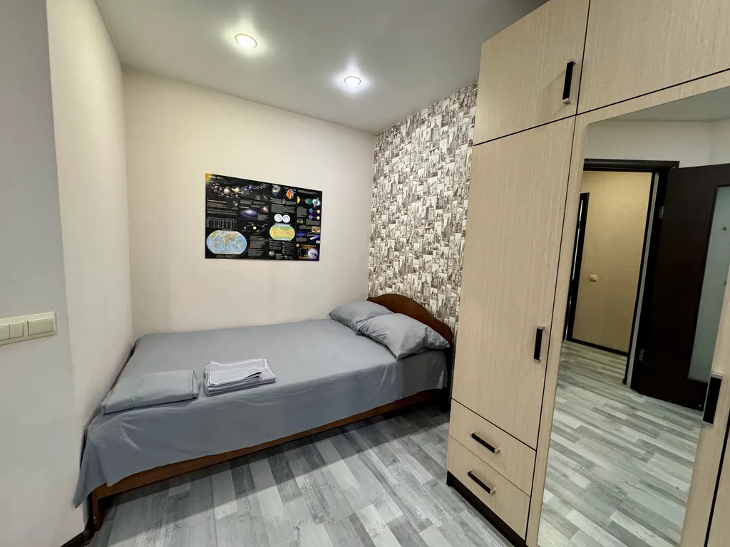 1-км. квартира на 5 спальных мест, рядом река Волга