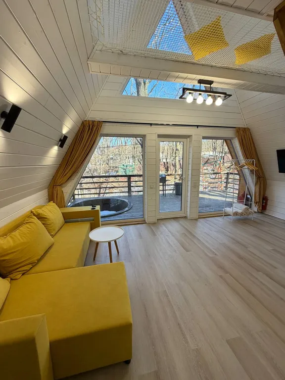 Дом A-Frame с купелью для Вашего уютного отдыха