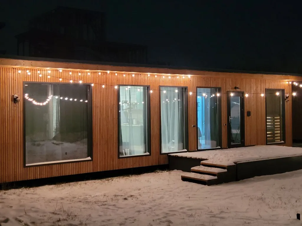 Дом с видом на озеро с баней