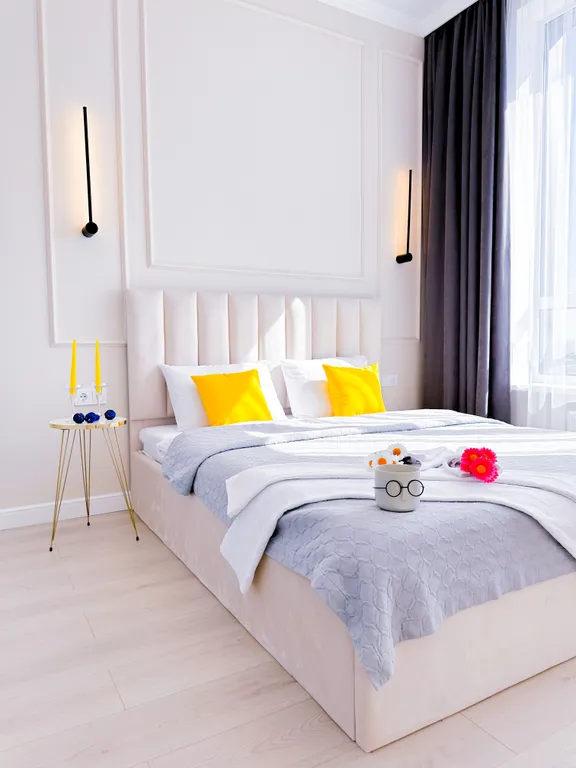 Уютный апартамент с видом с 22 этажа на город