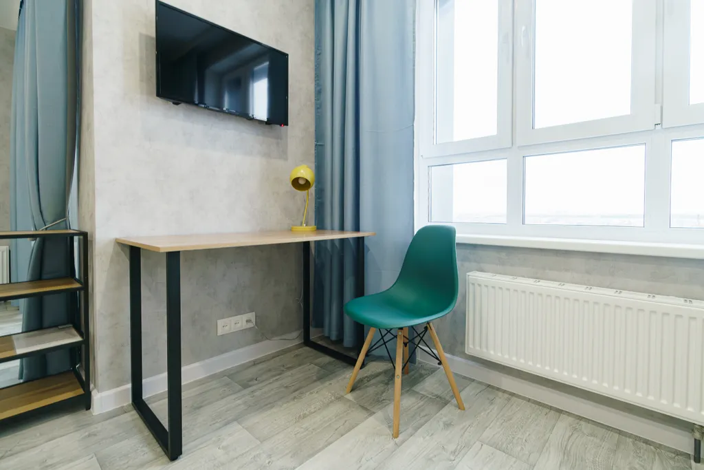 Студия с видом на город и Волгу