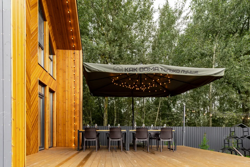 Коттедж Прекрасный дом-БАРН с большой террасой и банным чаном — Ногинск